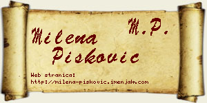 Milena Pisković vizit kartica